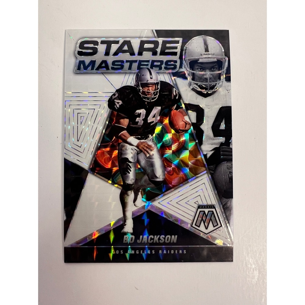 2022 Panini Mosaic Bo Jackson Stare Masters Los Angeles Raiders Card 8/25